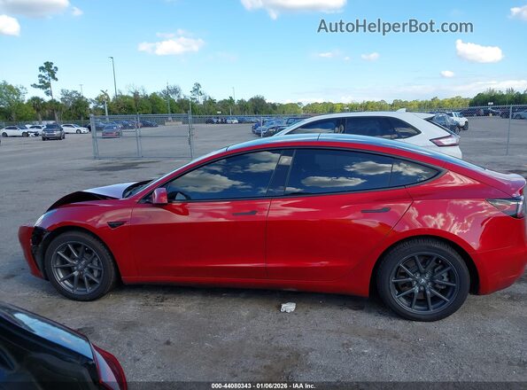 5YJ3E1EBXNF187870 2022 TESLA MODEL 3 Red სალონის 360-გრადუსიანი ხედი