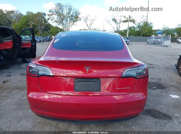 5YJ3E1EBXNF187870 2022 TESLA MODEL 3 Red 