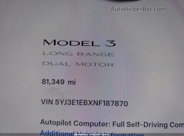 5YJ3E1EBXNF187870 2022 TESLA MODEL 3 Red 