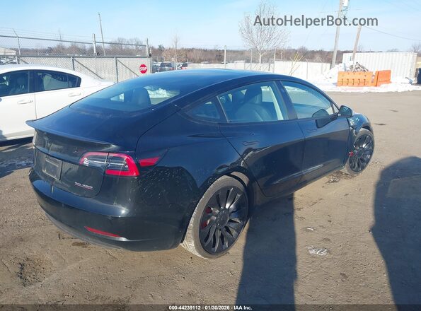5YJ3E1EC4NF253984 2022 TESLA MODEL 3 Черный Задняя правая четверть