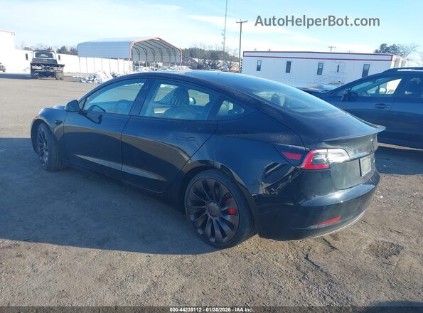 5YJ3E1EC4NF253984 2022 TESLA MODEL 3 Черный Задняя левая четверть