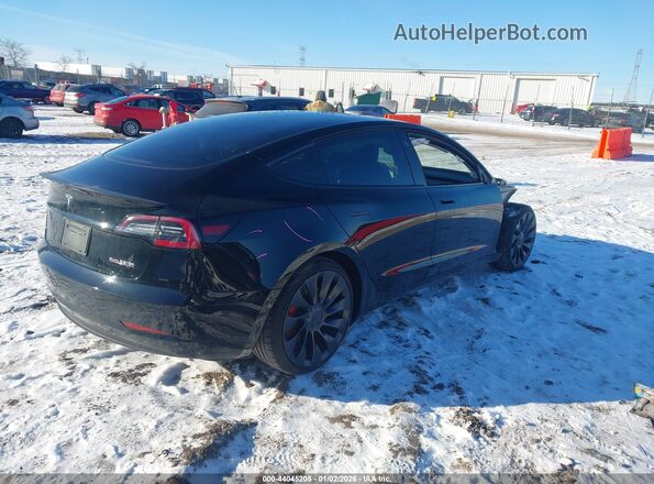 5YJ3E1EC5NF143994 2022 TESLA MODEL 3 Black უკანა მარჯვენა
