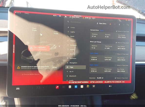5YJ3E1EC5NF143994 2022 TESLA MODEL 3 Black უკანა სავარძლების ხედი