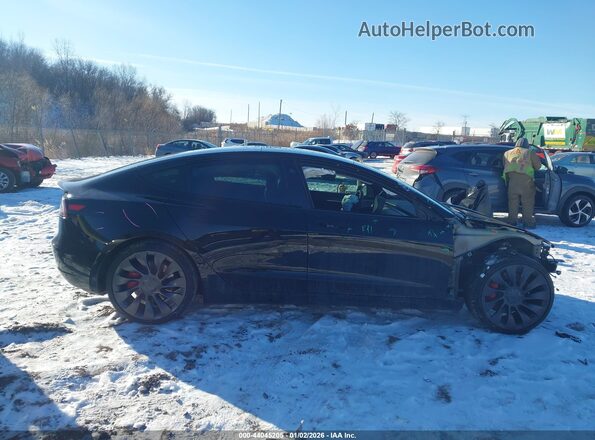 5YJ3E1EC5NF143994 2022 TESLA MODEL 3 Black სალონის 360-გრადუსიანი ხედი