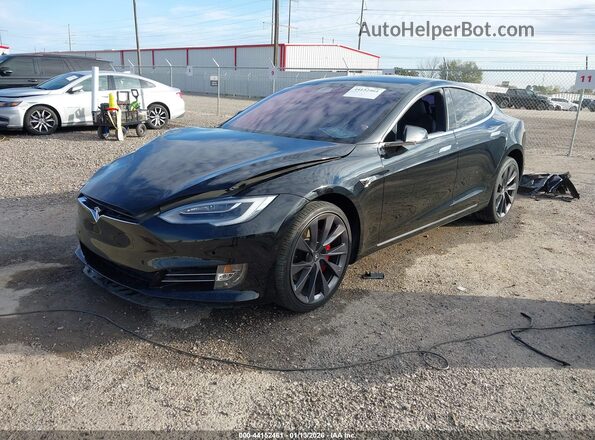 5YJSA1E45LF412055 2020 TESLA MODEL S Черный Передняя левая четверть