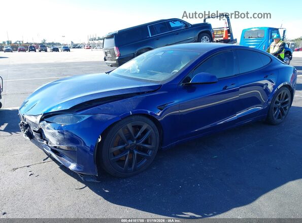 5YJSA1E53RF533457 2024 TESLA MODEL S Blue Передня ліва чверть