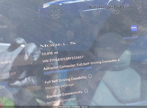 5YJSA1E53RF533457 2024 TESLA MODEL S Blue 