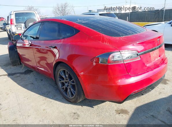 5YJSA1E54MF428807 2021 TESLA MODEL S Red Trasero izquierdo