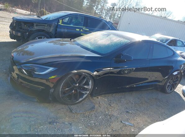 5YJSA1E57NF486153 2022 TESLA MODEL S Черный Вид задней части салона