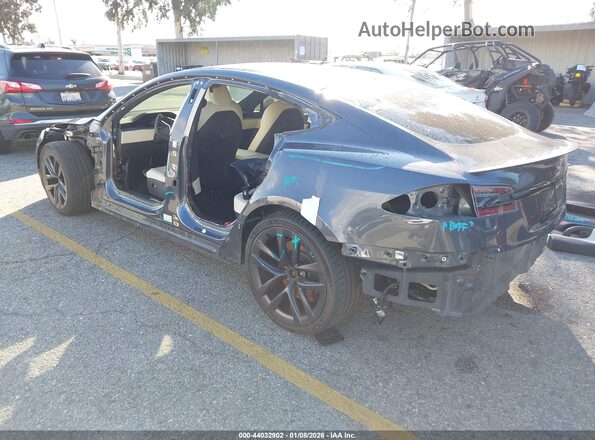 5YJSA1E62MF452564 2021 TESLA MODEL S Gray Задня ліва чверть