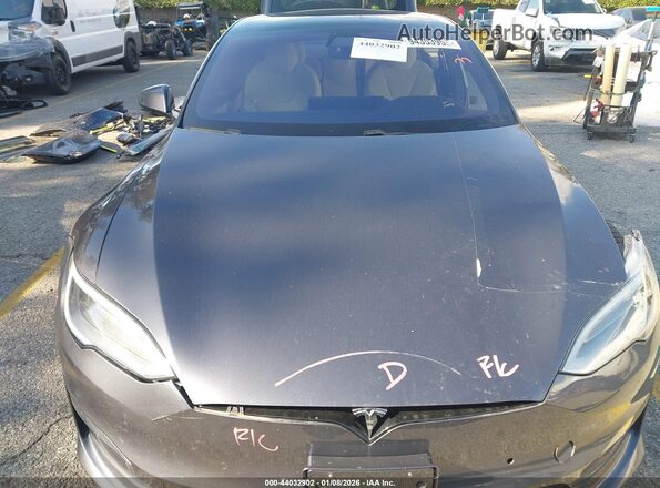 5YJSA1E62MF452564 2021 TESLA MODEL S Gray Вид ззаду