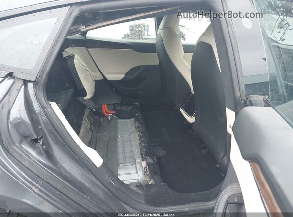 5YJSA1E64MF431084 2021 TESLA MODEL S Gray VIN კოდის სტიკერის ხედი