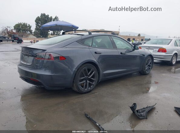5YJSA1E64MF431084 2021 TESLA MODEL S Gray უკანა მარჯვენა
