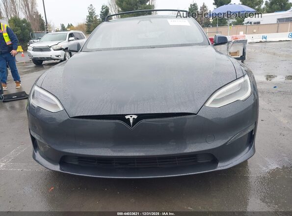5YJSA1E64MF431084 2021 TESLA MODEL S Gray უკანა სალონის ხედი