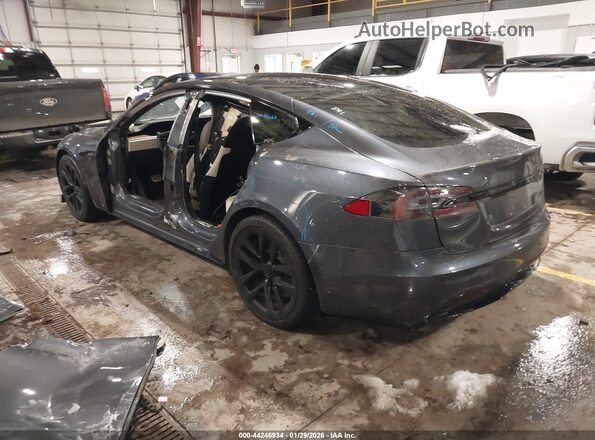 5YJSA1E68MF431475 2021 TESLA MODEL S Серый Задняя левая четверть