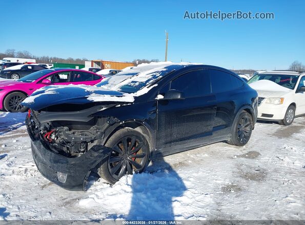 5YJXCBE47MF323353 2021 TESLA MODEL X Black Передня ліва чверть