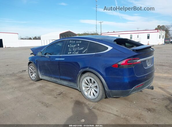 5YJXCDE29MF321680 2021 TESLA MODEL X Blue Rear left