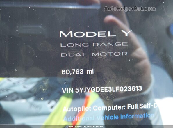 5YJYGDEE3LF023613 2020 TESLA MODEL Y Red 