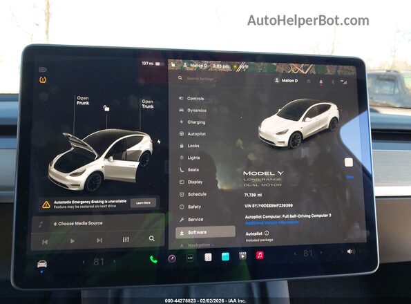 5YJYGDEE9MF239399 2021 TESLA MODEL Y White 