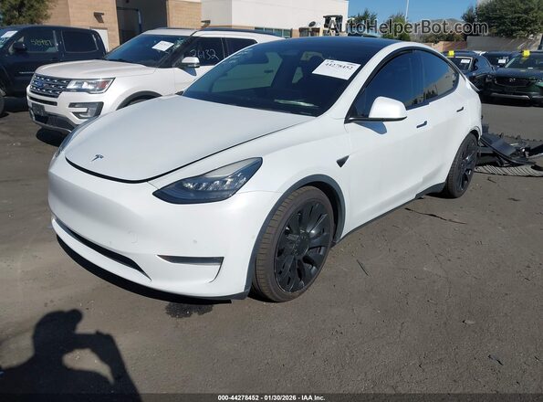 5YJYGDEF7LF001963 2020 TESLA MODEL Y White Передня ліва чверть