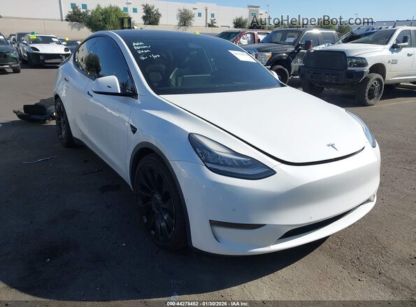 5YJYGDEF7LF001963 2020 TESLA MODEL Y White Панорамний вид салону 360°