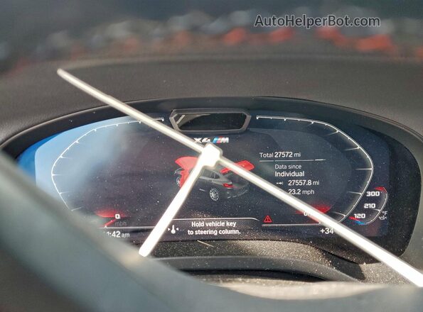 5YM23EC02R9T39934 2024 BMW X4 White Instrument cluster view