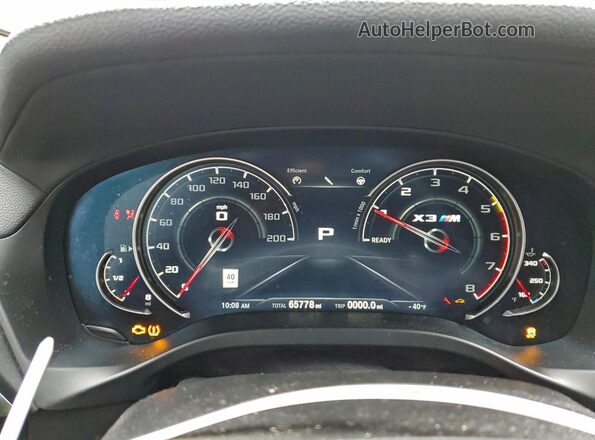 5YMTS0C00L9B63552 2020 BMW X3 Black Widok zestawu wskaźników