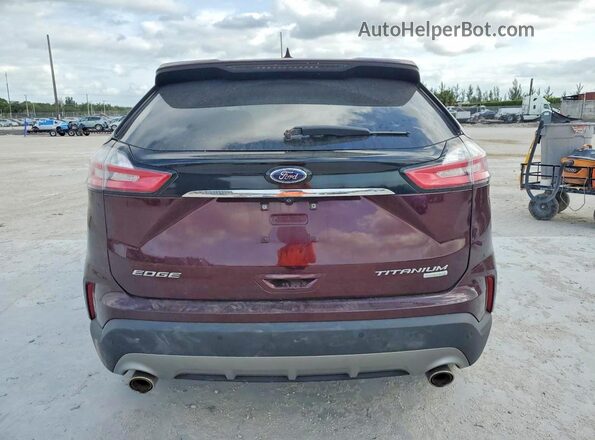 2FMPK3K90KBC15770 2019 FORD EDGE Maroon Front interior view