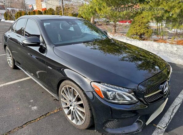 55SWF6EB3GU152788 2016 MERCEDES-BENZ C-CLASS Black Front view
