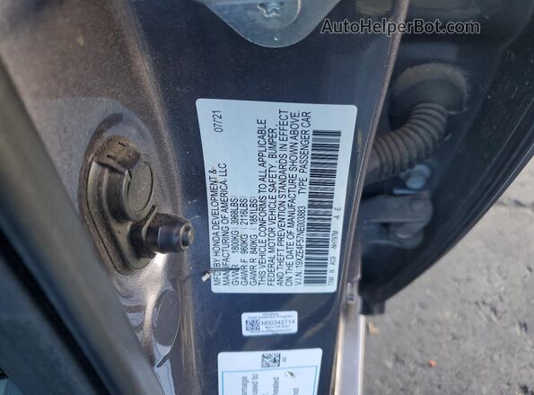 19XZE4F57NE003883 2022 HONDA INSIGHT Gray Вид наклейки з VIN-кодом