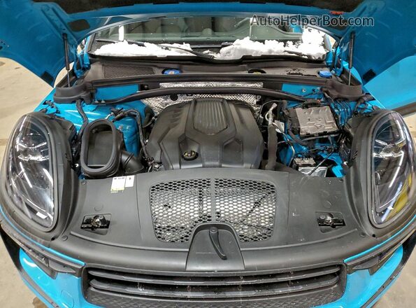 WP1AA2A53NLB01643 2022 PORSCHE MACAN Blue Vista de la etiqueta del VIN