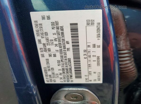 1FMCU0G66LUC32803 2020 FORD ESCAPE Blue 