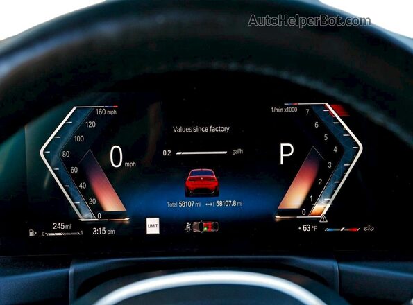 3MW69FF02P8C94623 2023 BMW 3 SERIES Red ხელსაწყოთა პანელის ხედი