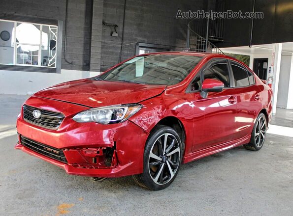 4S3GKAL68M3601160 2021 SUBARU IMPREZA Red 