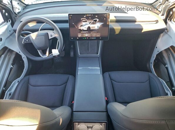 7SAYGDEEXTF377485 2026 TESLA MODEL White Widok zestawu wskaźników