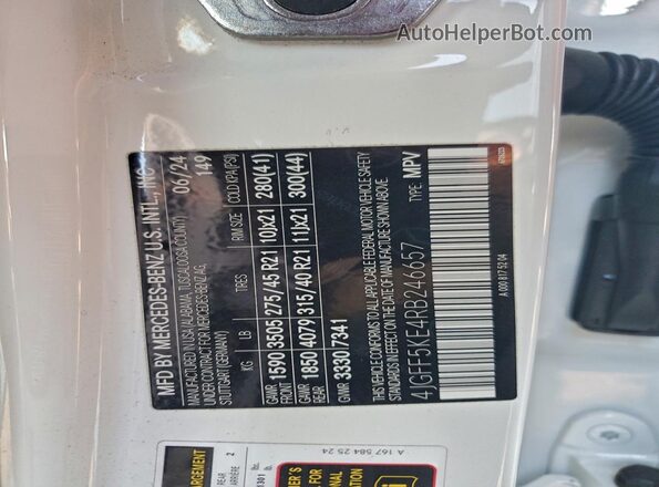 4JGFF5KE4RB246657 2024 MERCEDES-BENZ GLS White 