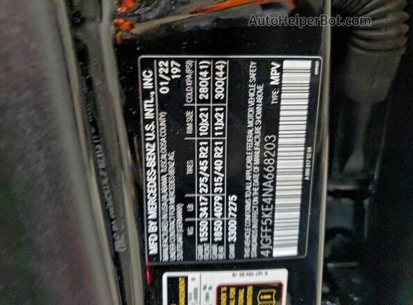 4JGFF5KE4NA668203 2022 MERCEDES-BENZ GLS Black 