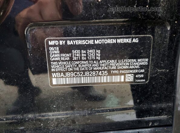 WBAJB9C52JB287435 2018 BMW M5 Черный 