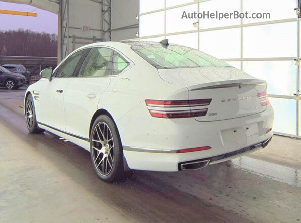 KMTGB4SC2NU092298 2022 GENESIS G80 White Հետևի աջ