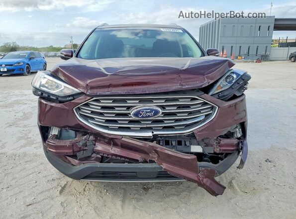 2FMPK3K90KBC15770 2019 FORD EDGE Maroon Rear view