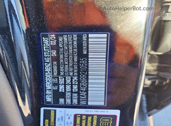 W1KAF4GB6RR210585 2024 MERCEDES-BENZ C Черный 
