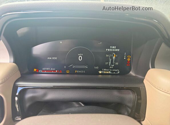 2LMPJ6J95MBL16543 2021 LINCOLN NAUTILUS White Instrument cluster view