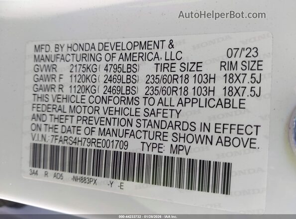 7FARS4H79RE001709 2024 HONDA CR-V Gray ძრავის განყოფილების ხედი