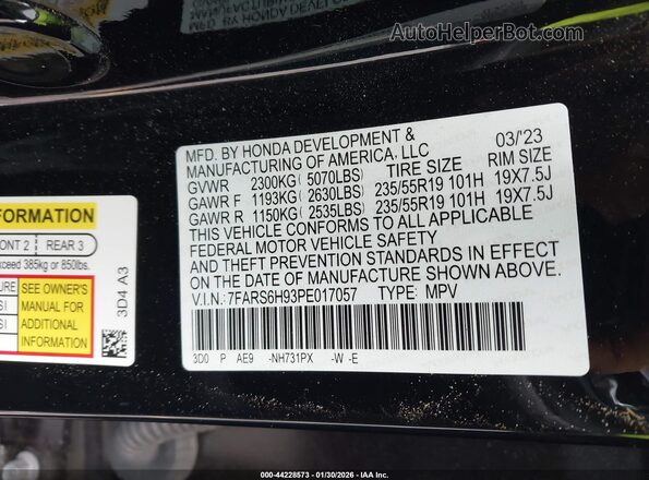 7FARS6H93PE017057 2023 HONDA CR-V HYBRID Black 