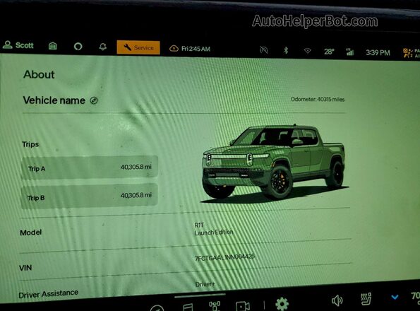 7FCTGAAL1NN004425 2022 RIVIAN R1T Green ხელსაწყოთა პანელის ხედი