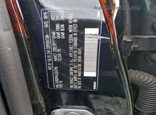 7JR102FK4LG043116 2020 VOLVO S60 Black Engine compartment view