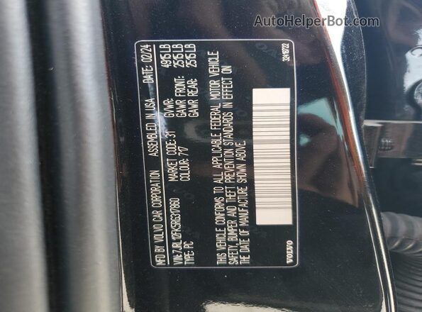 7JRL12FK5RG317860 2024 VOLVO S60 Black 