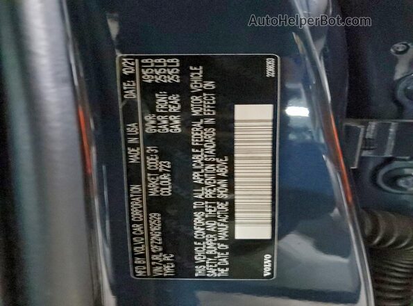 7JRL12FZ2NG162529 2022 VOLVO S60 Blue 