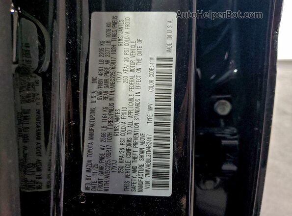 7MMVABBL3TN462467 2026 MAZDA CX-5 Black VIN sticker view