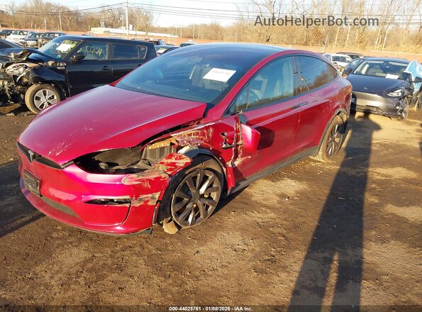 7SAXCAE5XRF442687 2024 TESLA MODEL X Red Դիմացի տեսք